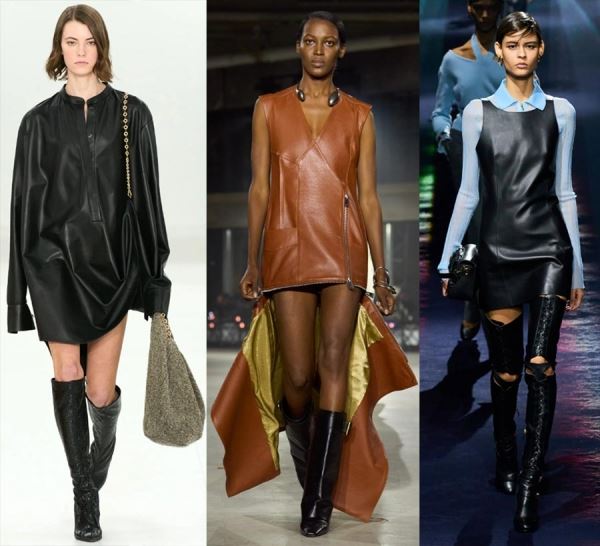 35 кожаных трендов в женской одежде 2023